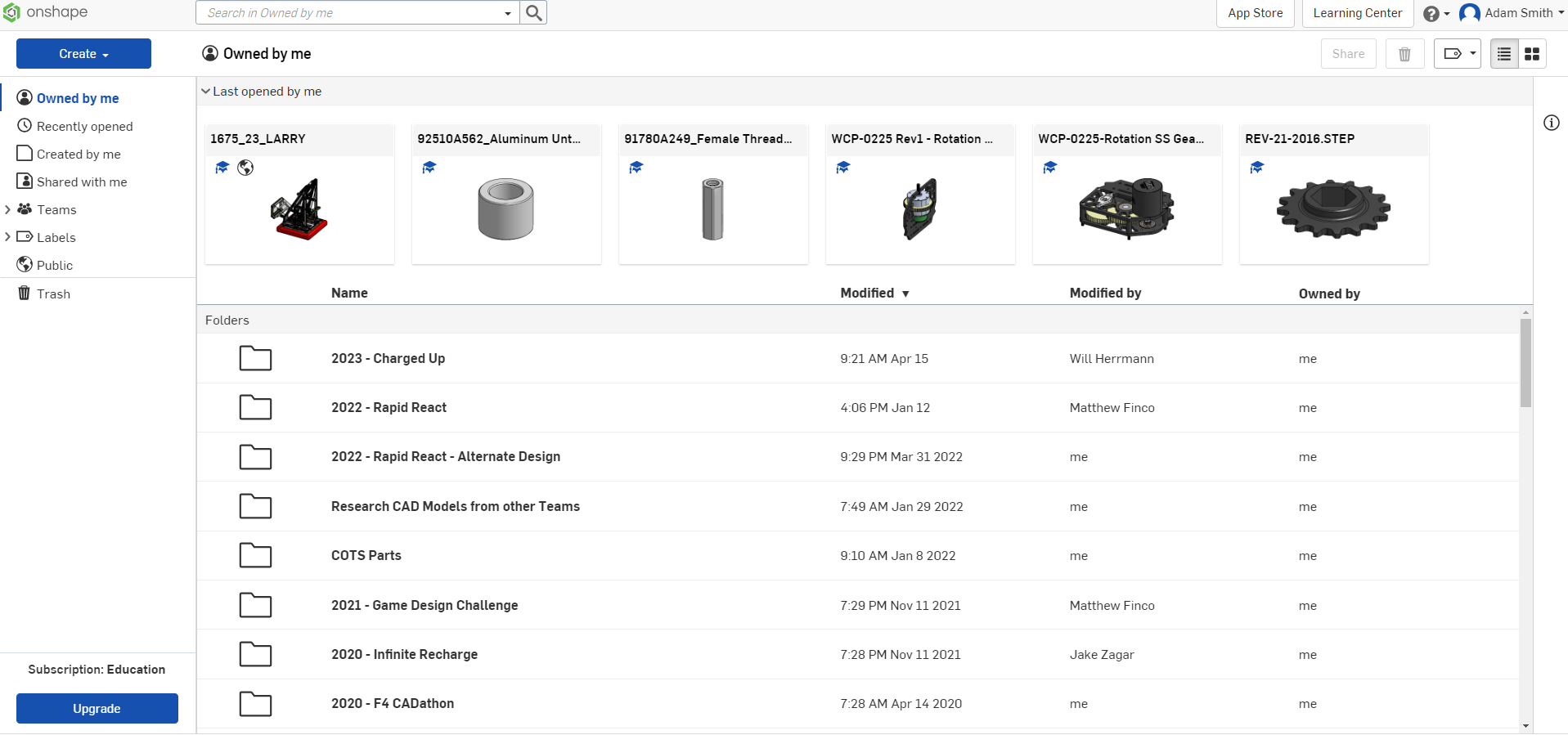 Onshape Main Screen